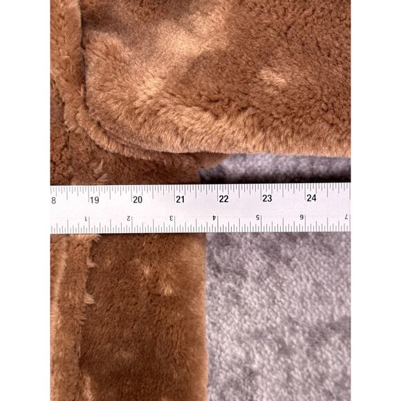 New J Crew Faux Fur Peacoat XS Womens Brown Double Breasted - Picture 4 of 10